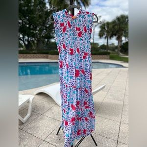 🌺Oliphant Sleeveless Smocked Maxi Dress